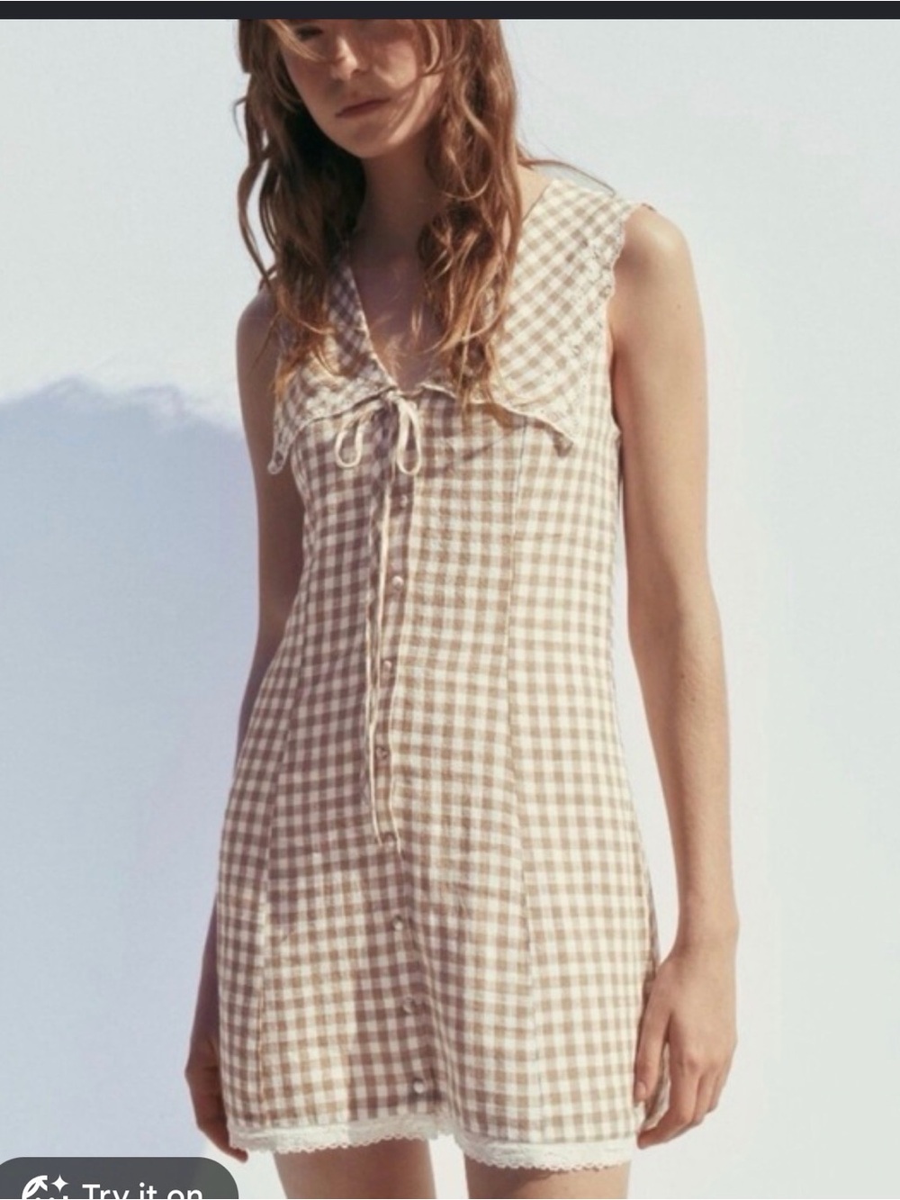Zara women's top neckline label